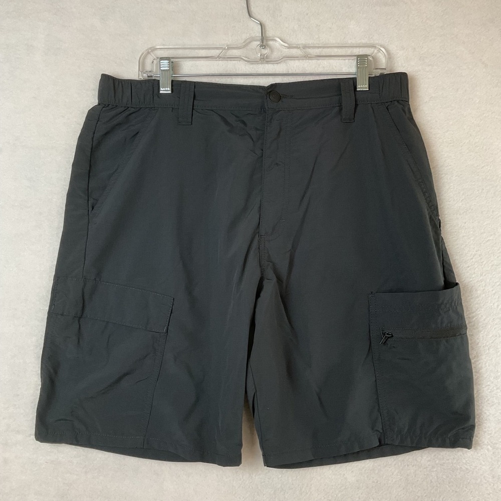 Wrangler ATG All Terrain Gear Mens Black  Nylon Ripstop Cargo Shorts Size 34